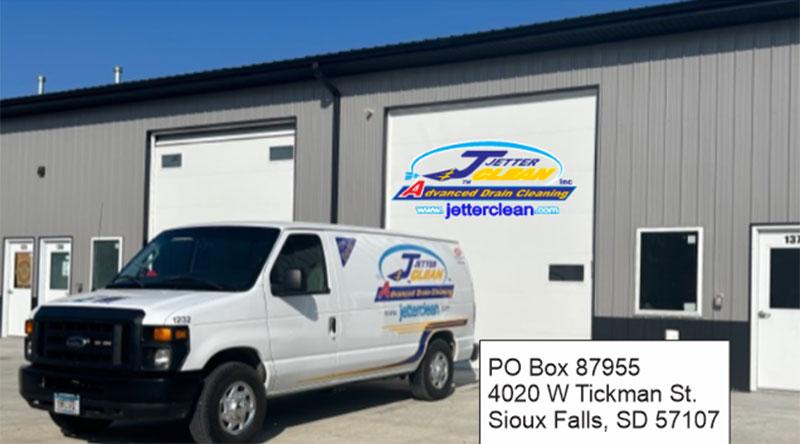 Jet Van in front of the Sioux Falls Jetter Clean shop